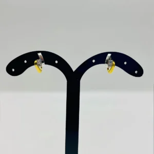 PENDIENTES BICOLOR CON CIRCONITAS