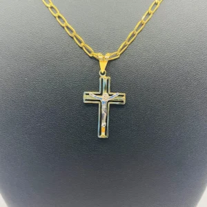 CRUZ CON CRISTO BICOLOR