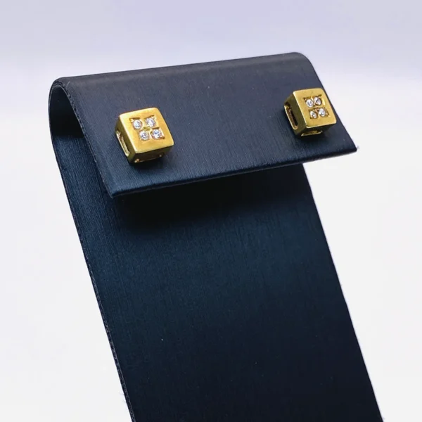 PENDIENTES CUADRADO CON CIRCONITA - Imagen 4