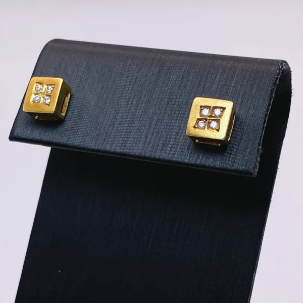 PENDIENTES CUADRADO CON CIRCONITA - Imagen 3