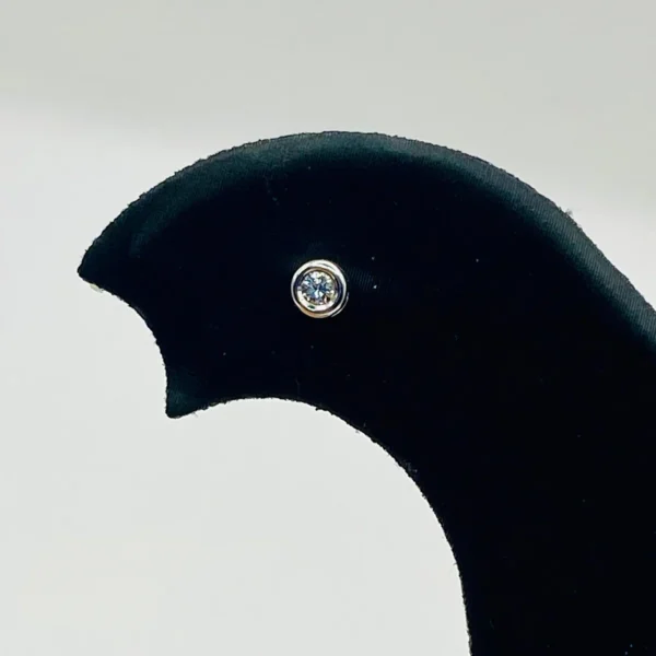 PENDIENTES ORO BLANCO CON BRILLANTE - Imagen 3
