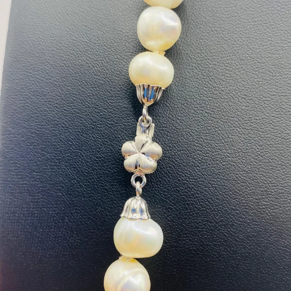 COLLAR DE PERLAS Y CIERRE ORO BLANCO - Imagen 2