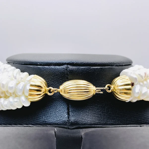 COLLAR DE PERLAS CON CIERRE DE ORO - Imagen 2