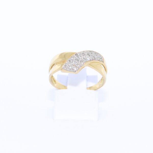 ANILLO CRUZADO BICOLOR