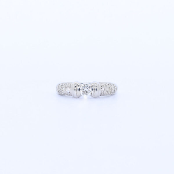 SOLITARIO ORO BLANCO BRILLANTES - Imagen 2